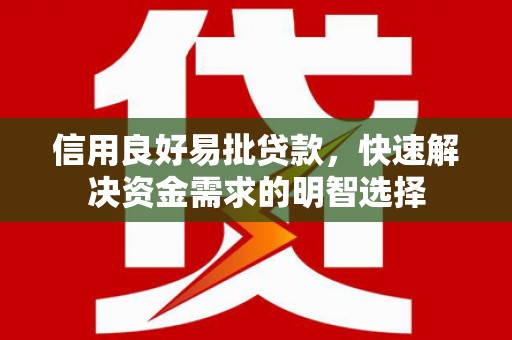 海原信用良好易批贷款，快速解决资金需求的明智选择