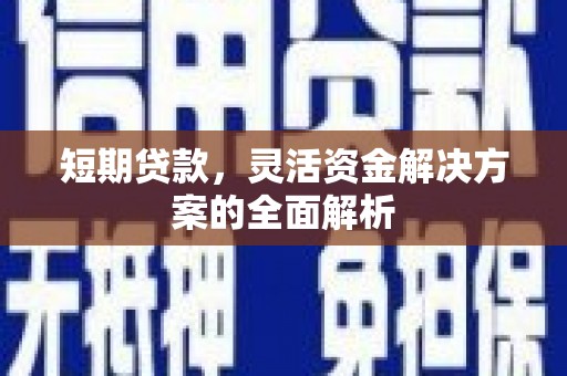 澎湖短期贷款，灵活资金解决方案的全面解析