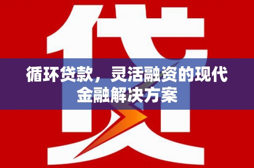 戚墅堰循环贷款，灵活融资的现代金融解决方案