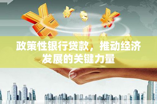 集贤政策性银行贷款，推动经济发展的关键力量