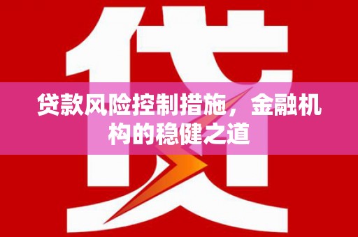 大甲贷款风险控制措施，金融机构的稳健之道