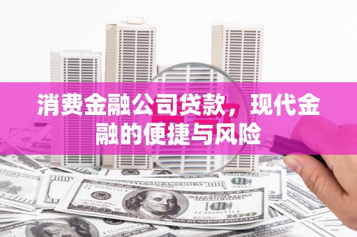 浮梁消费金融公司贷款，现代金融的便捷与风险